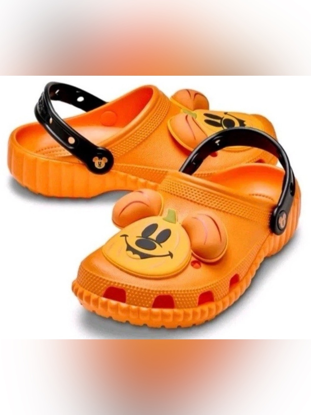CROCS Disney 2025 Mickey Mouse Pumpkin Halloween Sz 12 Orange Limited Edition 🎃